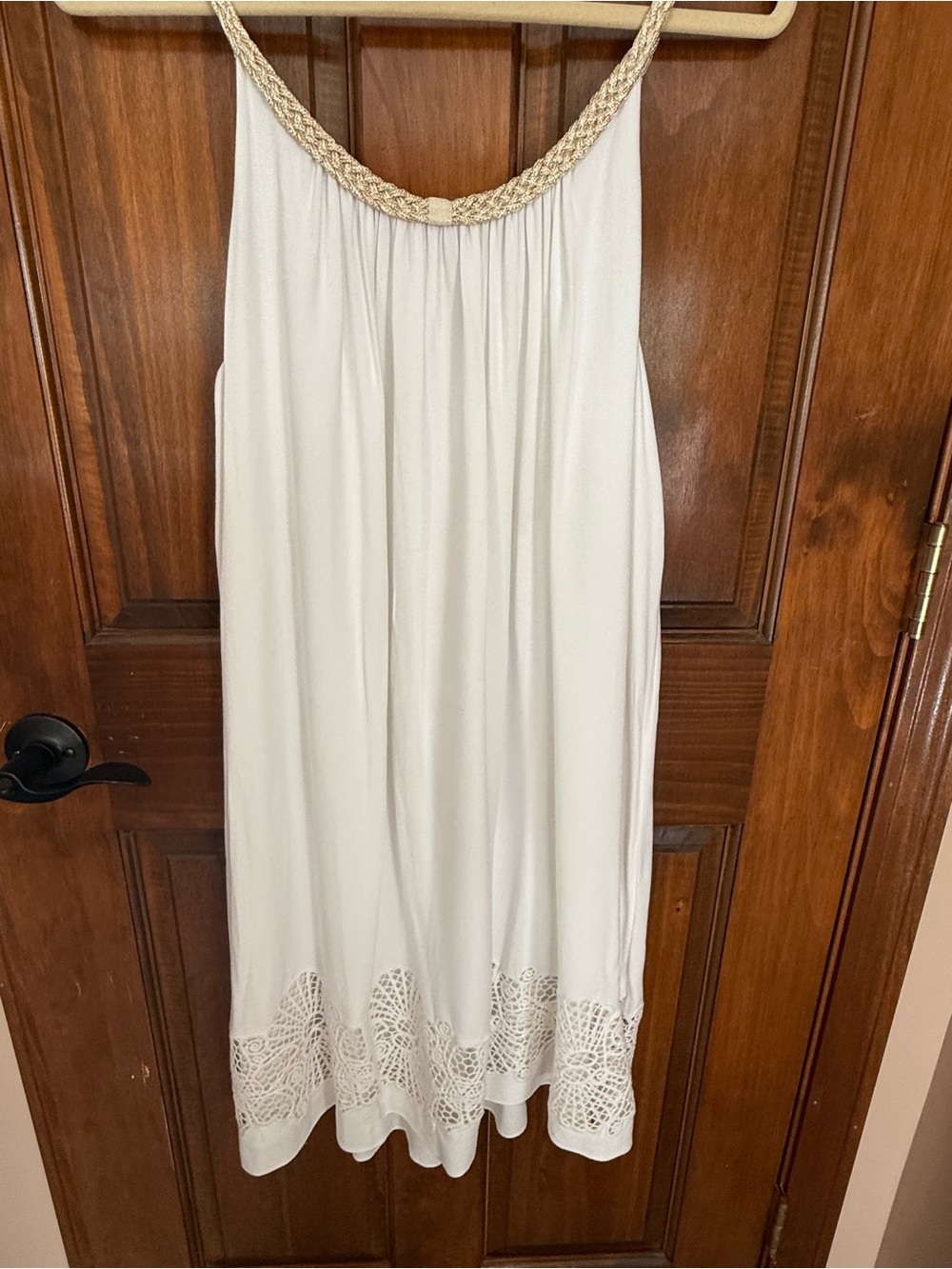 Lilly Pulitzer White Dress with Gold Braided Neckline - Picture 6 of 7